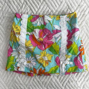 Lilly Pulitzer Girls Paint By Number Floral Skort - Size 10
